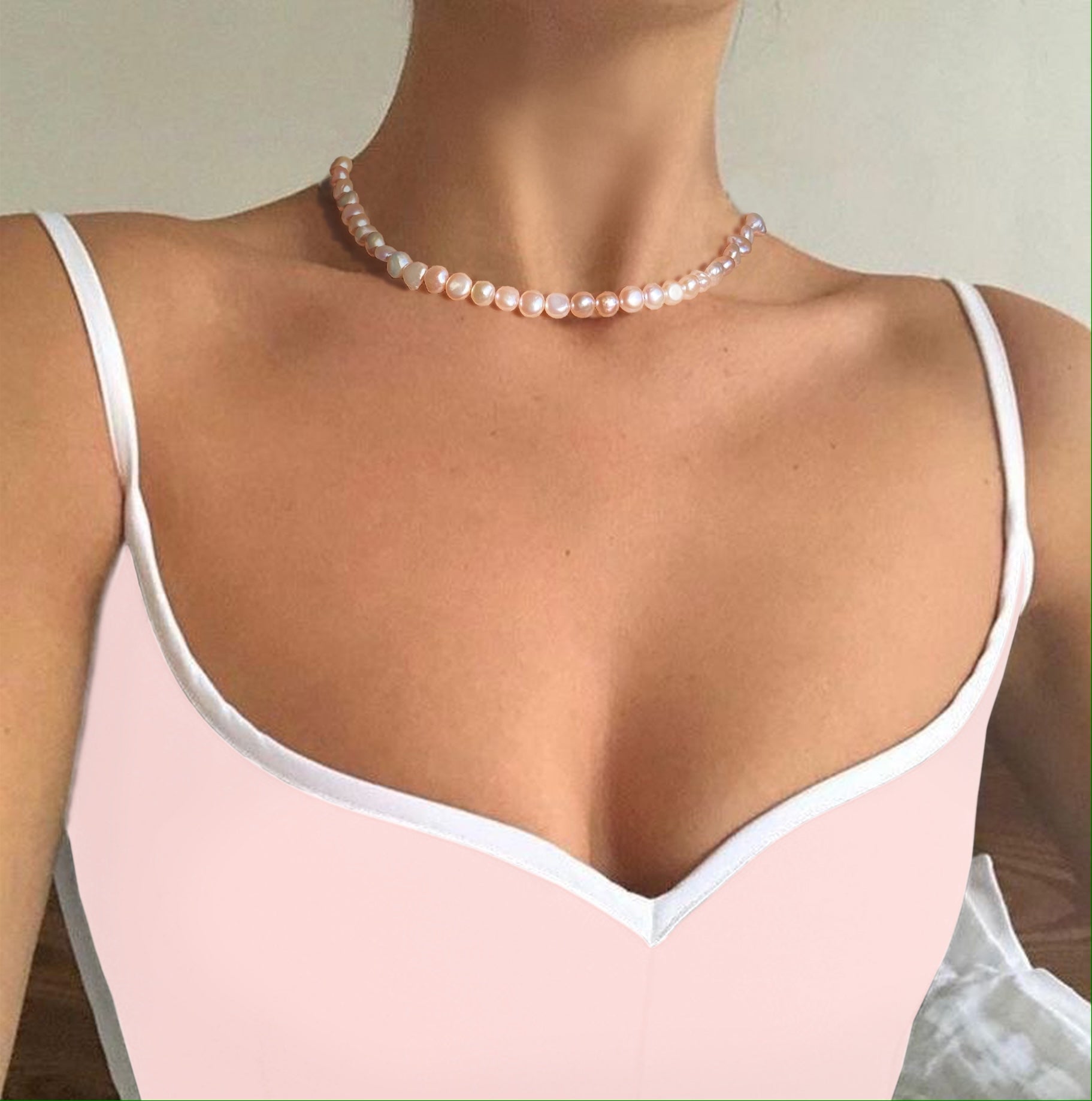 Classic Strand Of Pink Pearls
