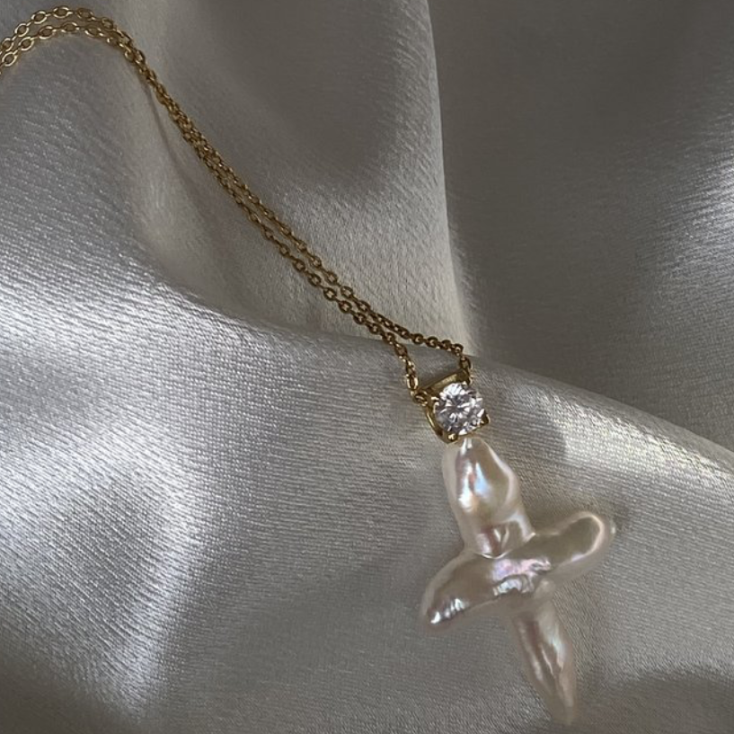 Swarovski Crystal Elements - Cross Necklace - Platinum Plate - Gift id –  The Holistic Shop