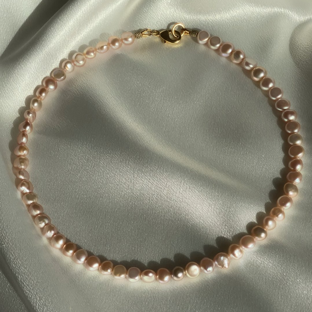 Classic Strand Of Pink Pearls