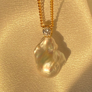 Baroque Pearl And Swarovski Crystal Chain