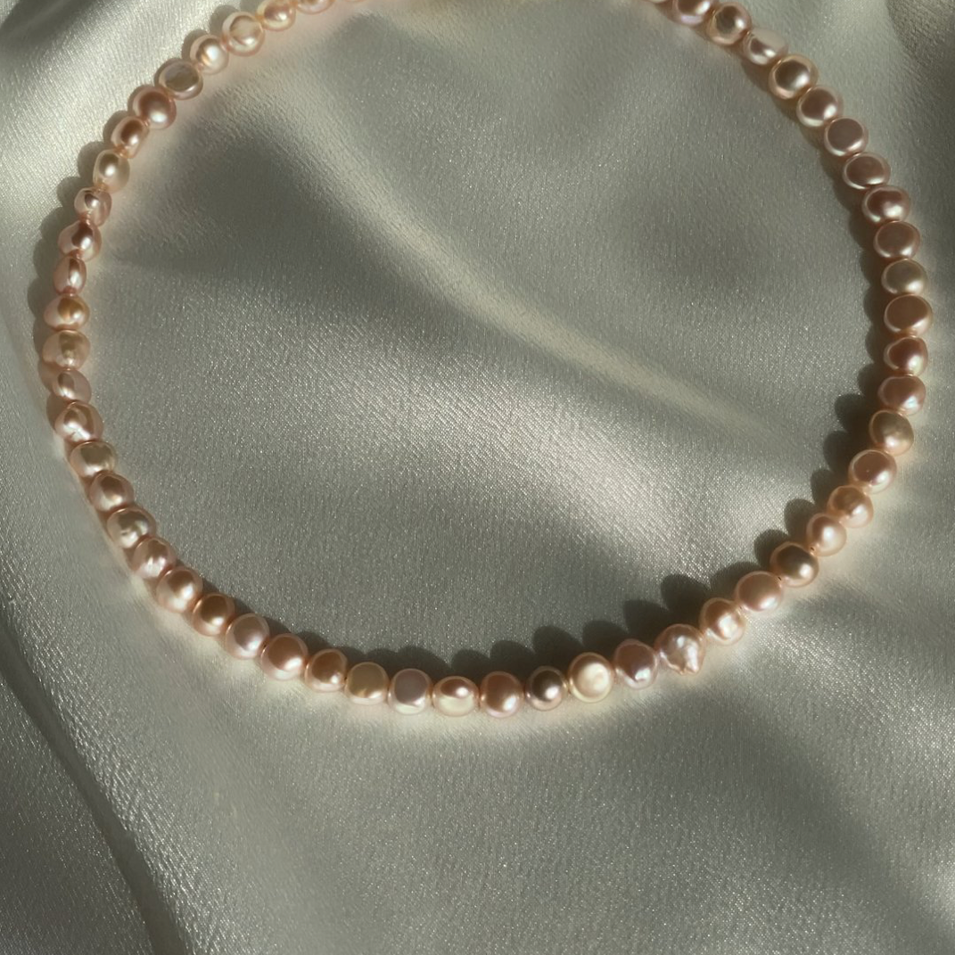 Classic Strand Of Pink Pearls